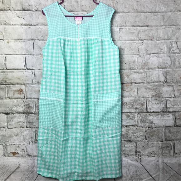 Granada Seersucker Check Housedress Sz Sm - Picture 3 of 3